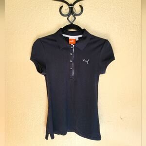 Puma Women's Golf TransDRY Pique Polo Shirt Black Size XSmall